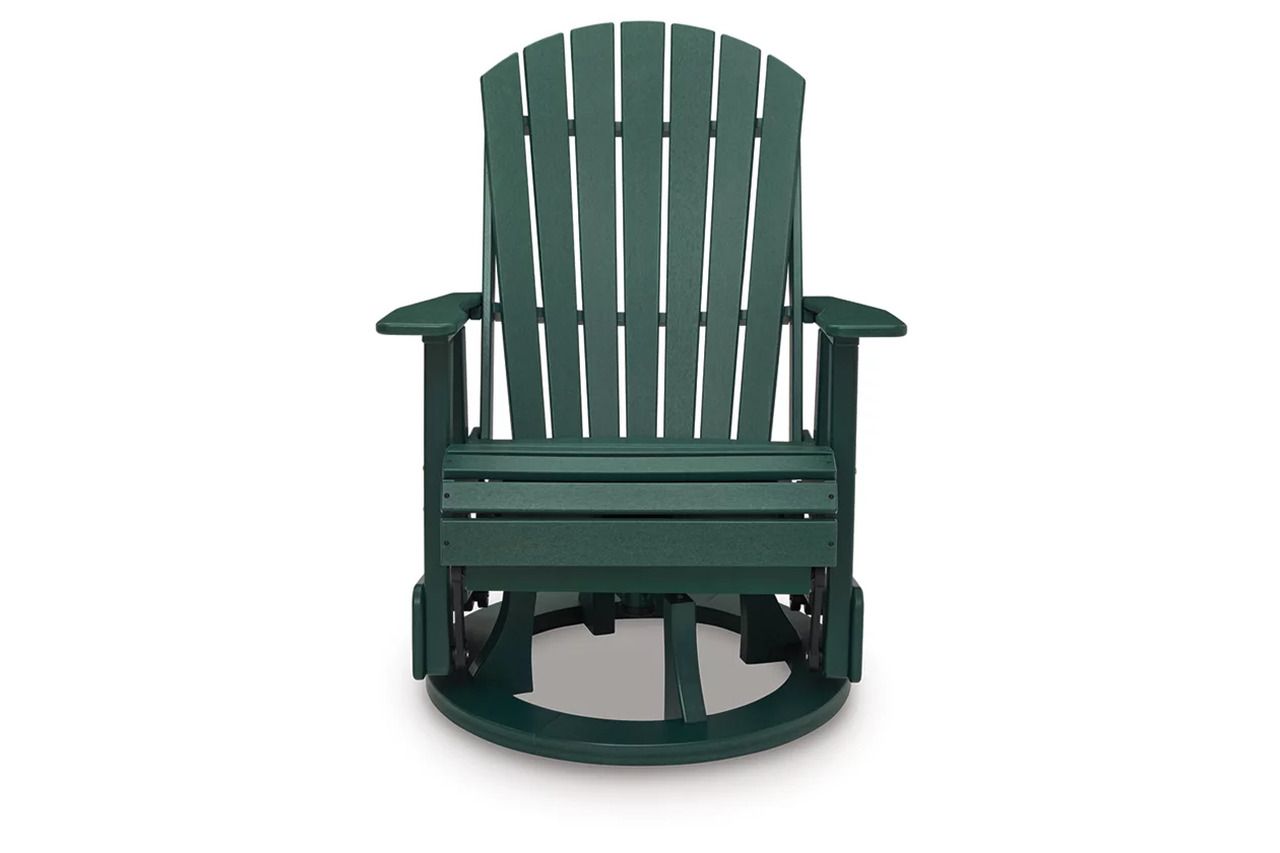 Hyland Wave Outdoor Swivel Glider Chair In Green P115820