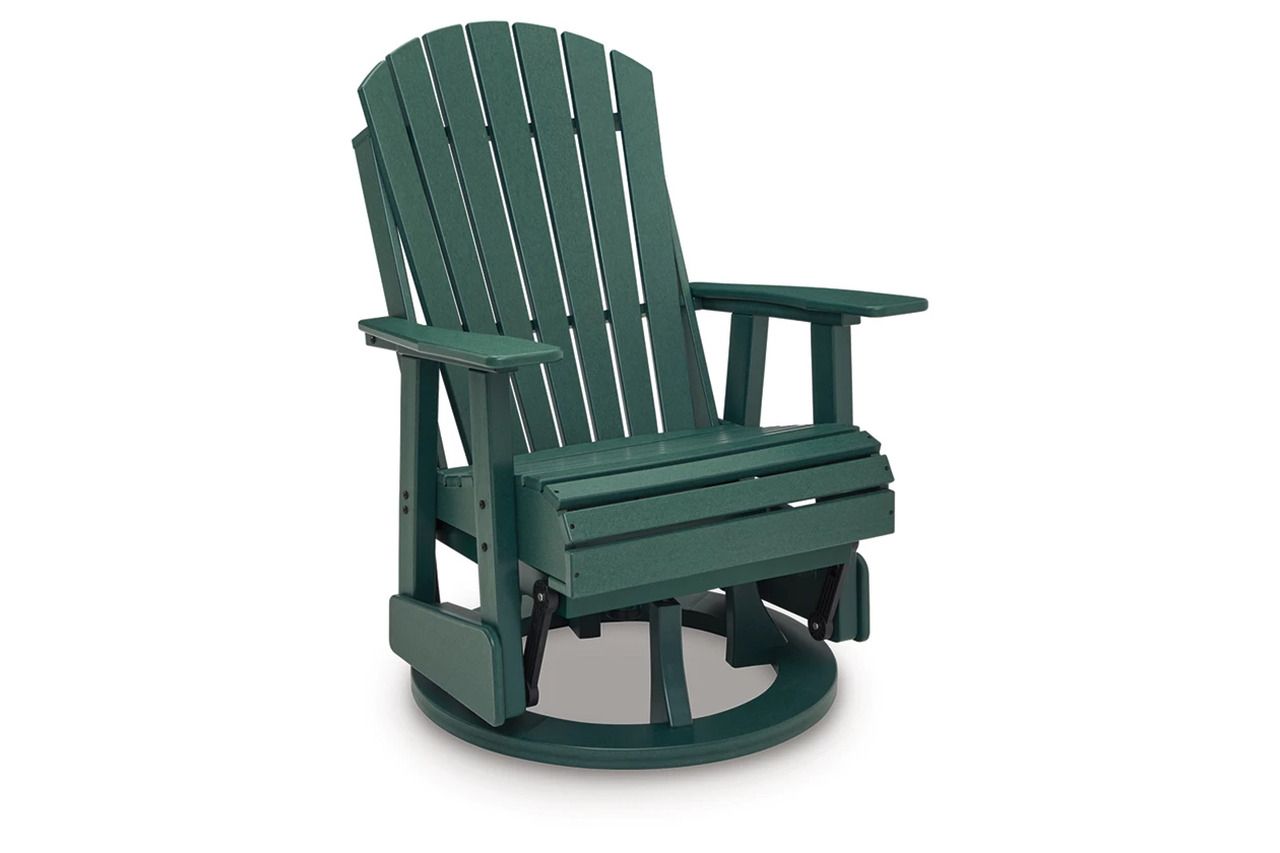 Hyland Wave Outdoor Swivel Glider Chair In Green P115820
