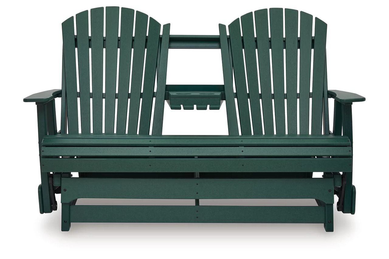 Hyland Wave Outdoor Loveseat Glider In Green P115835