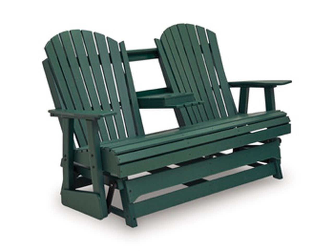 Hyland Wave Outdoor Loveseat Glider In Green P115835