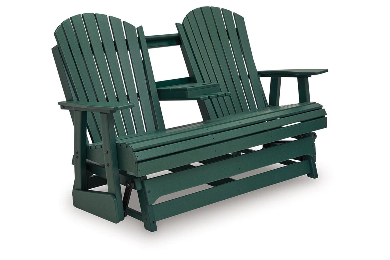 Hyland Wave Outdoor Loveseat Glider In Green P115835
