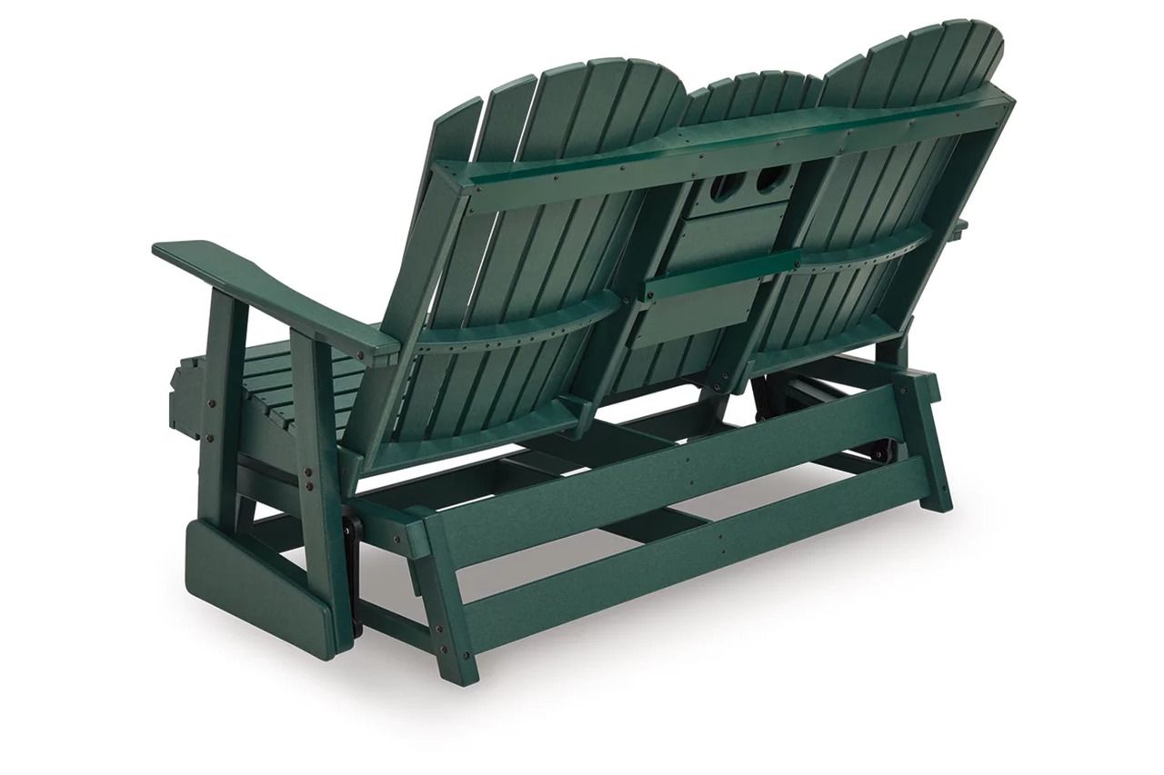 Hyland Wave Outdoor Loveseat Glider In Green P115835