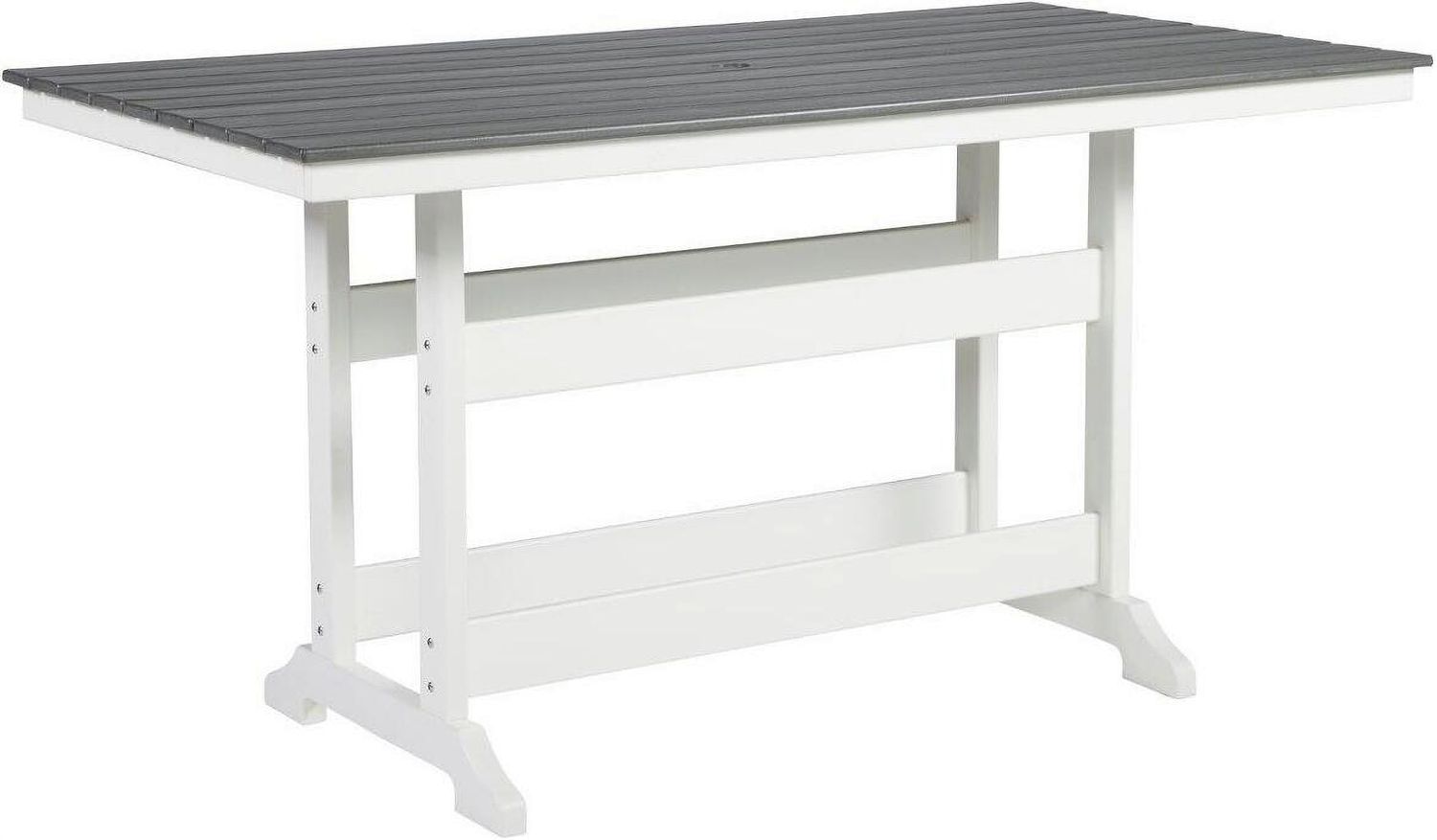 Transville Grey And White Outdoor Counter Height Dining Table P210642