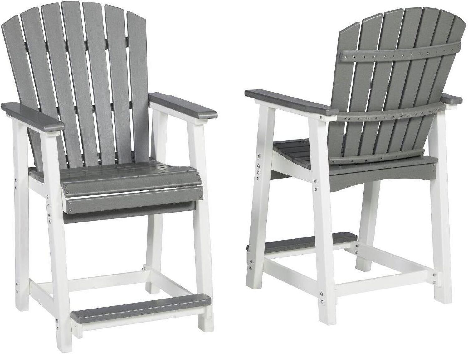 Transville Grey And White Outdoor Counter Height Dining Room Set P210P5