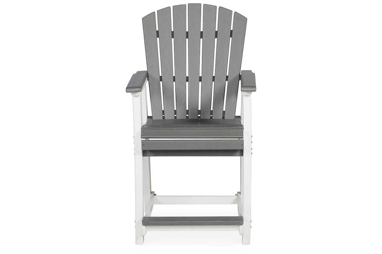 Transville Grey And White Outdoor Counter Height Dining Room Set P210P5