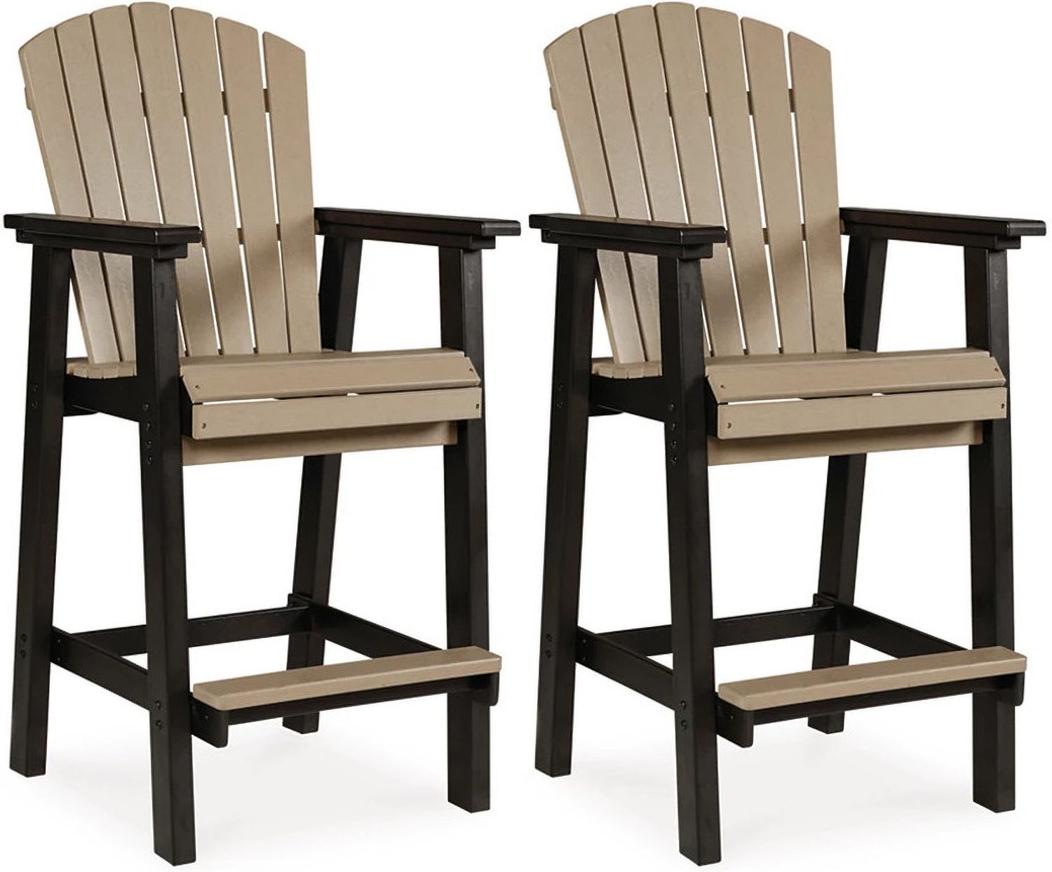 Fairen Trail Black/Driftwood Tall Barstool Set of 2 P211130