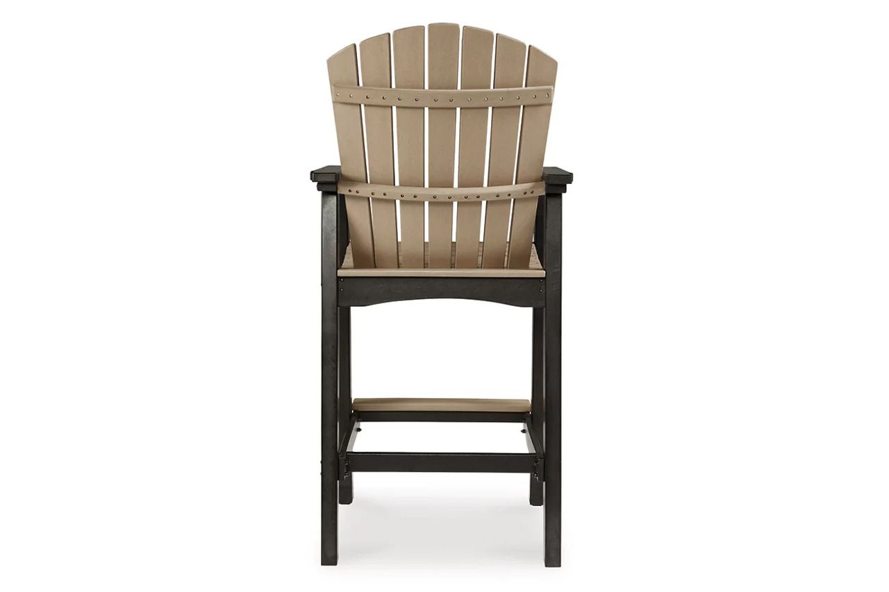 Fairen Trail Black and Driftwood Outdoor Round Bar Table Set P211P1
