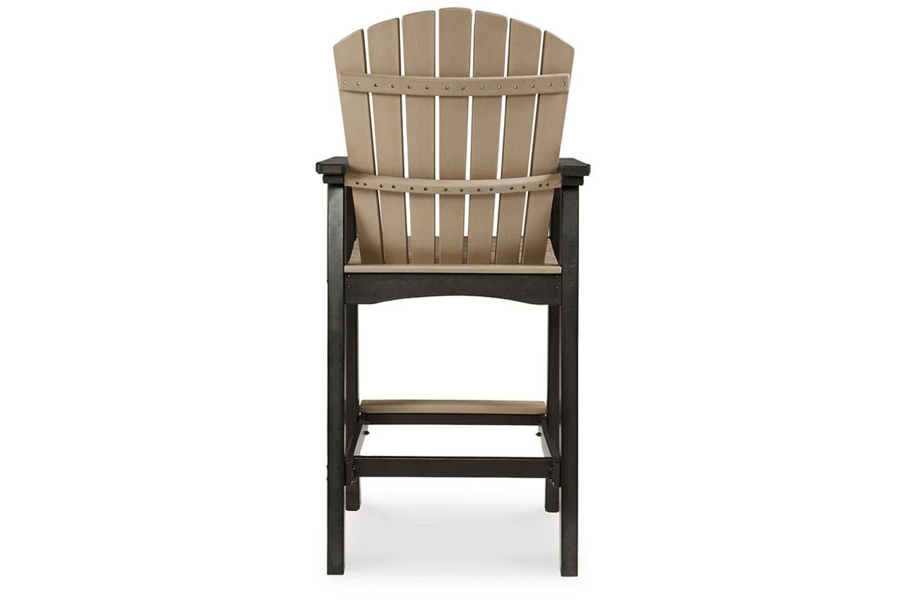 Fairen Trail Black and Driftwood Outdoor Round Bar Table Set P211P1