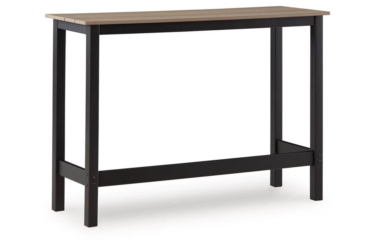 Moondance Outdoor Counter Table and 2 Barstools In Black and Beige P221113