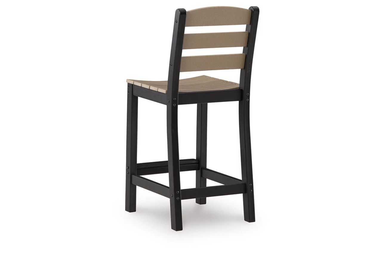 Moondance Outdoor Counter Table and 2 Barstools In Black and Beige P221113