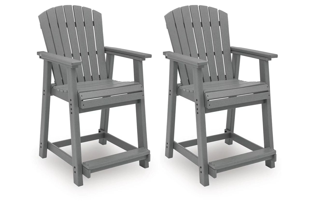 Ross Cove Outdoor Counter Height Bar Stool In Dark Gray P227124