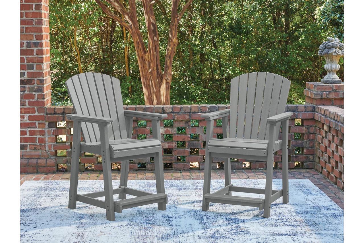 Ross Cove Outdoor Counter Height Bar Stool In Dark Gray P227124