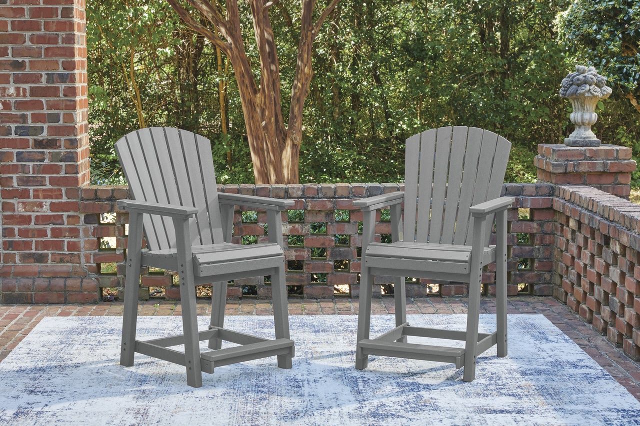 Ross Cove Outdoor Counter Height Bar Stool In Dark Gray P227124