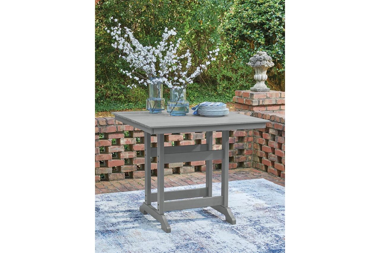 Ross Cove Outdoor Counter Height Dining Table In Dark Gray P227632
