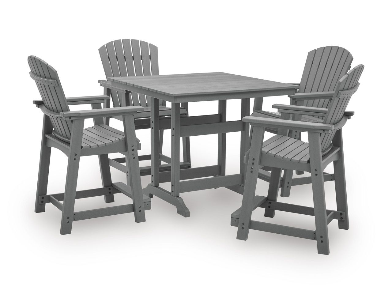 Ross Cove Outdoor Counter Height Dining Table In Dark Gray P227632