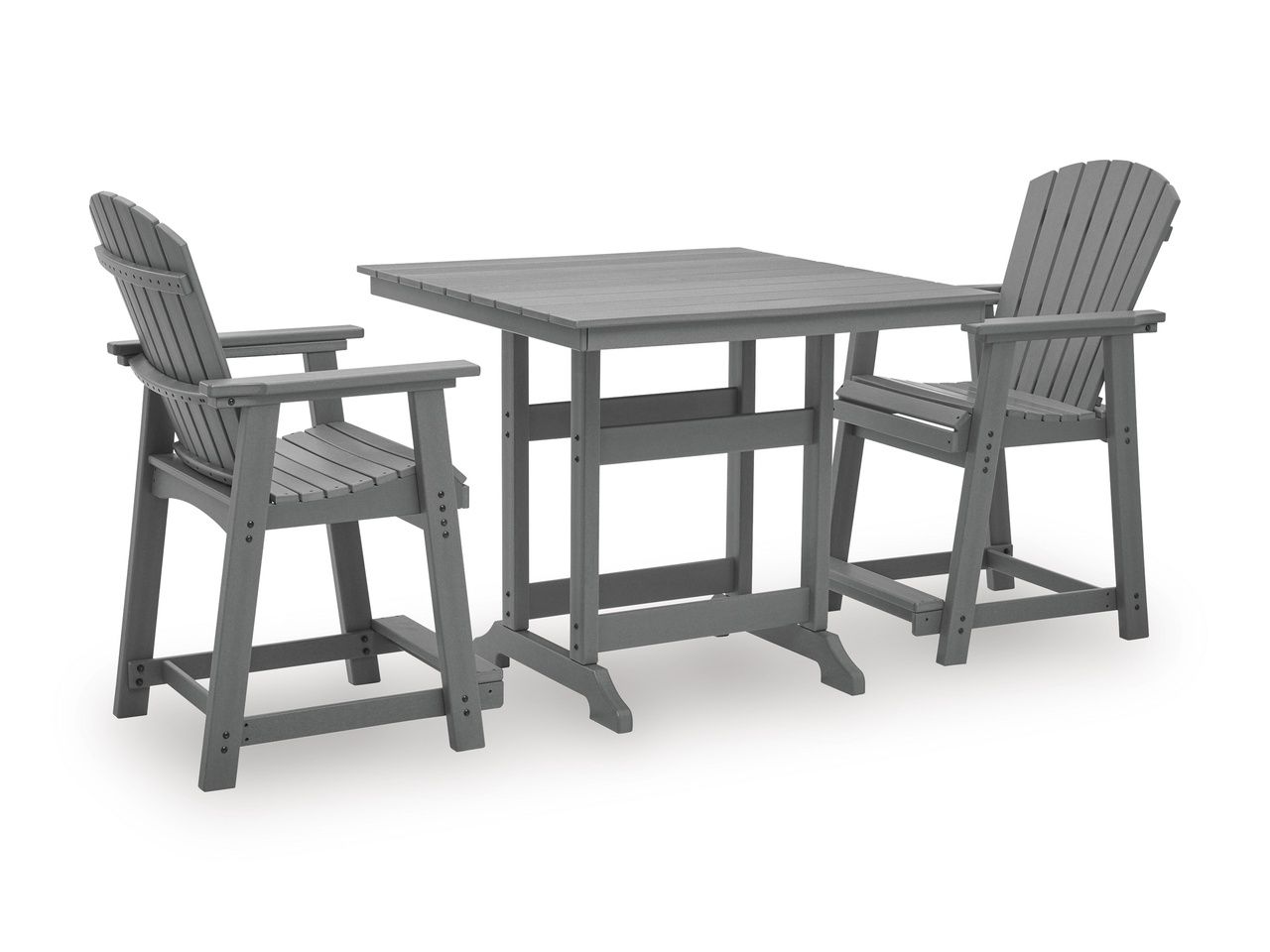 Ross Cove Outdoor Counter Height Dining Table In Dark Gray P227632