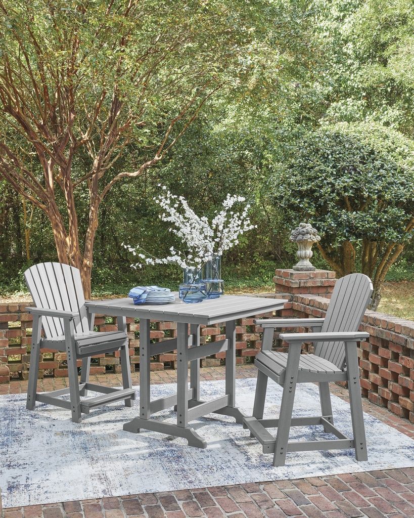 Ross Cove Outdoor Counter Height Dining Table In Dark Gray P227632