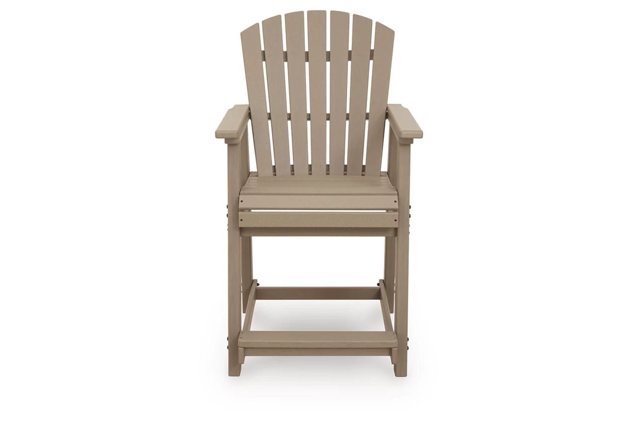 Sandy Dune Outdoor Counter Height Bar Stool Set of 2 In Medium Brown P228124