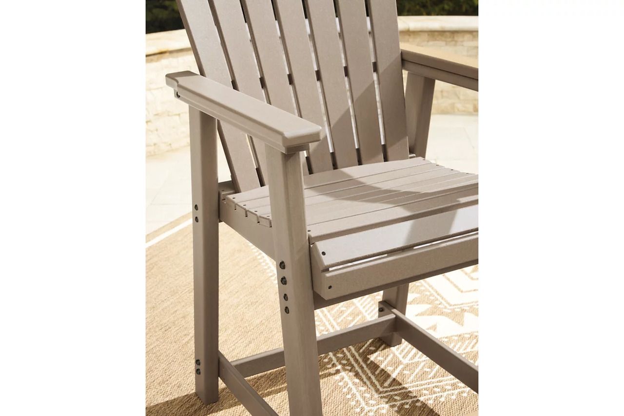 Sandy Dune Outdoor Counter Height Bar Stool Set of 2 In Medium Brown P228124