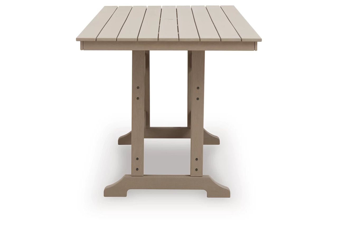 Sandy Dune Outdoor Counter Height Dining Table In Medium Brown P228642