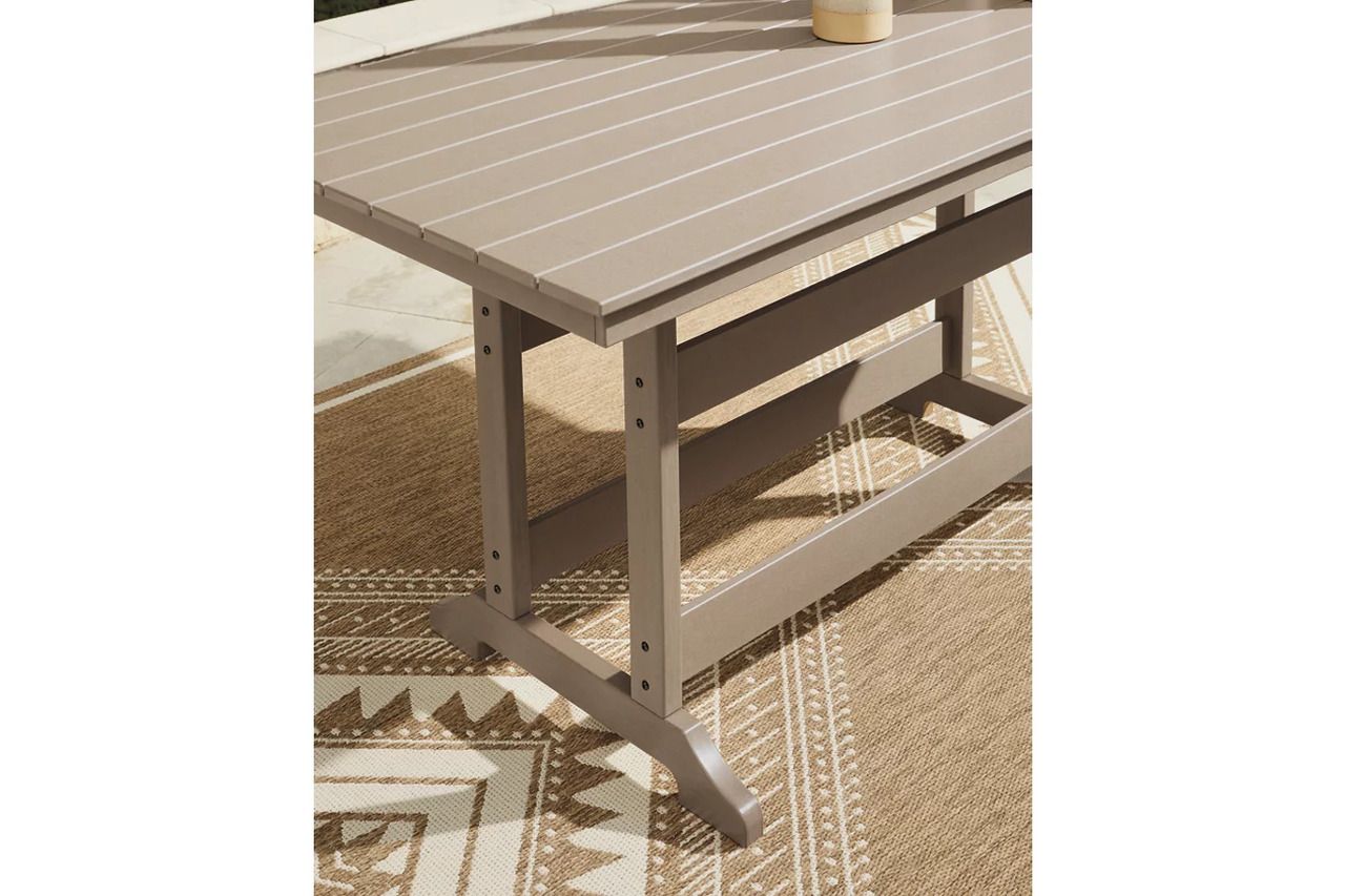 Sandy Dune Outdoor Counter Height Dining Table In Medium Brown P228642
