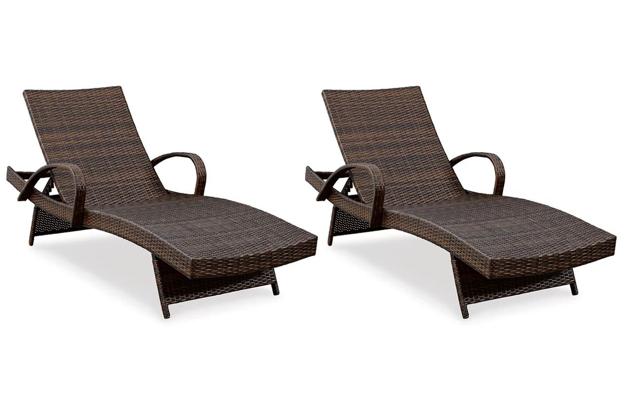 Kantana Brown Chaise Lounge Set of 2 P283815
