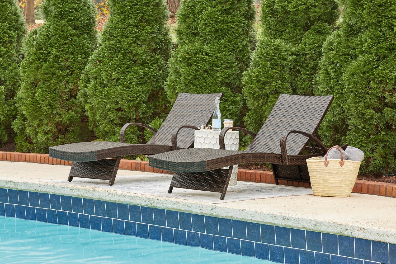 Kantana Brown Chaise Lounge Set of 2 P283815
