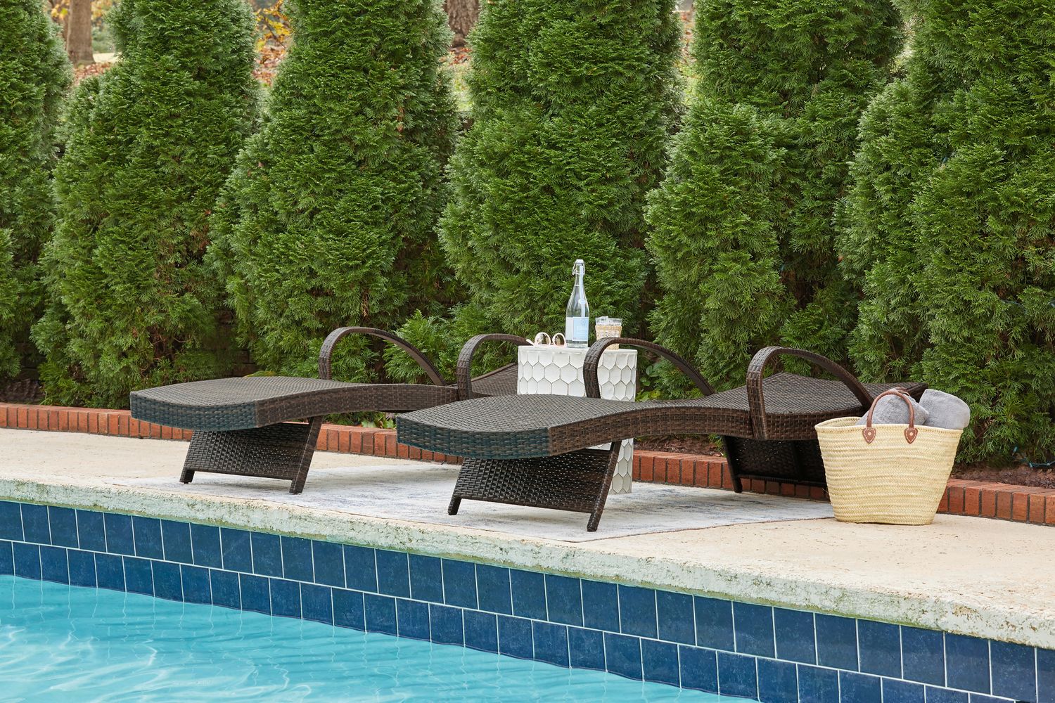 Kantana Brown Chaise Lounge Set of 2 P283815