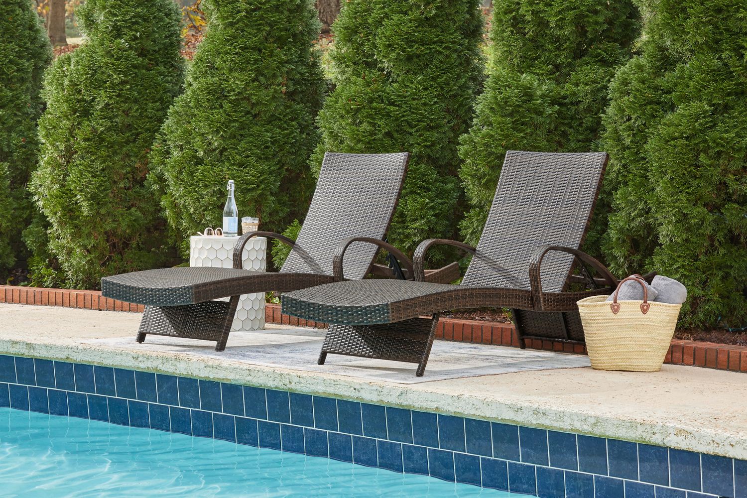 Kantana Brown Chaise Lounge Set of 2 P283815