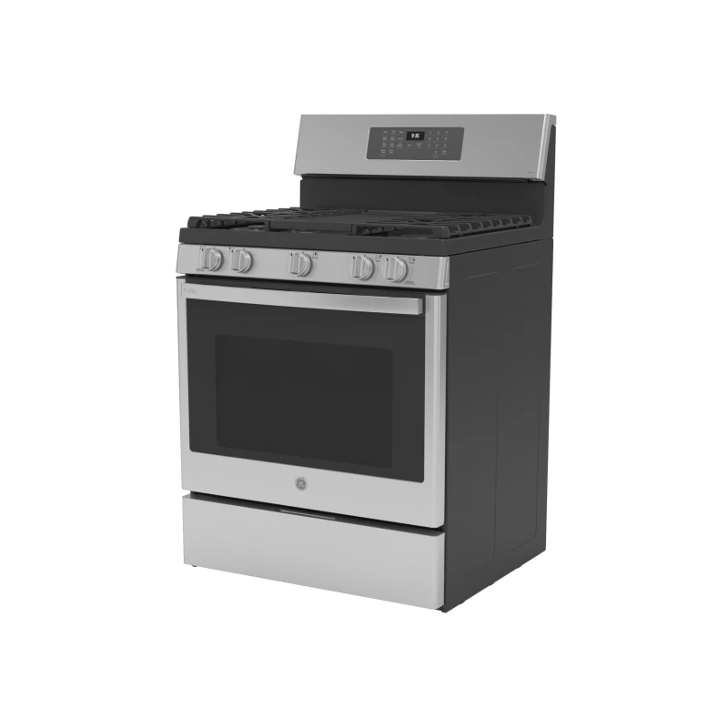30" Free-Standing Self Clean Dual-Fuel Fingerprint Resistant Range with Storage Drawer P2B935YPFS