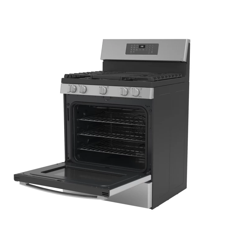 30" Free-Standing Self Clean Dual-Fuel Fingerprint Resistant Range with Storage Drawer P2B935YPFS