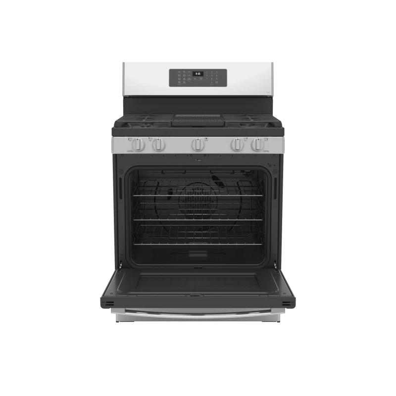 30" Free-Standing Self Clean Dual-Fuel Fingerprint Resistant Range with Storage Drawer P2B935YPFS
