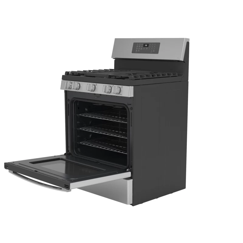 30" Free-Standing Self Clean Dual-Fuel Fingerprint Resistant Range with Storage Drawer P2B935YPFS
