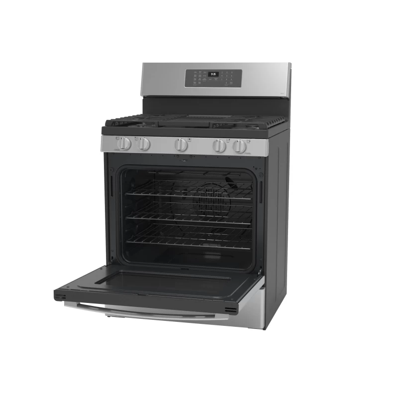 30" Free-Standing Self Clean Dual-Fuel Fingerprint Resistant Range with Storage Drawer P2B935YPFS