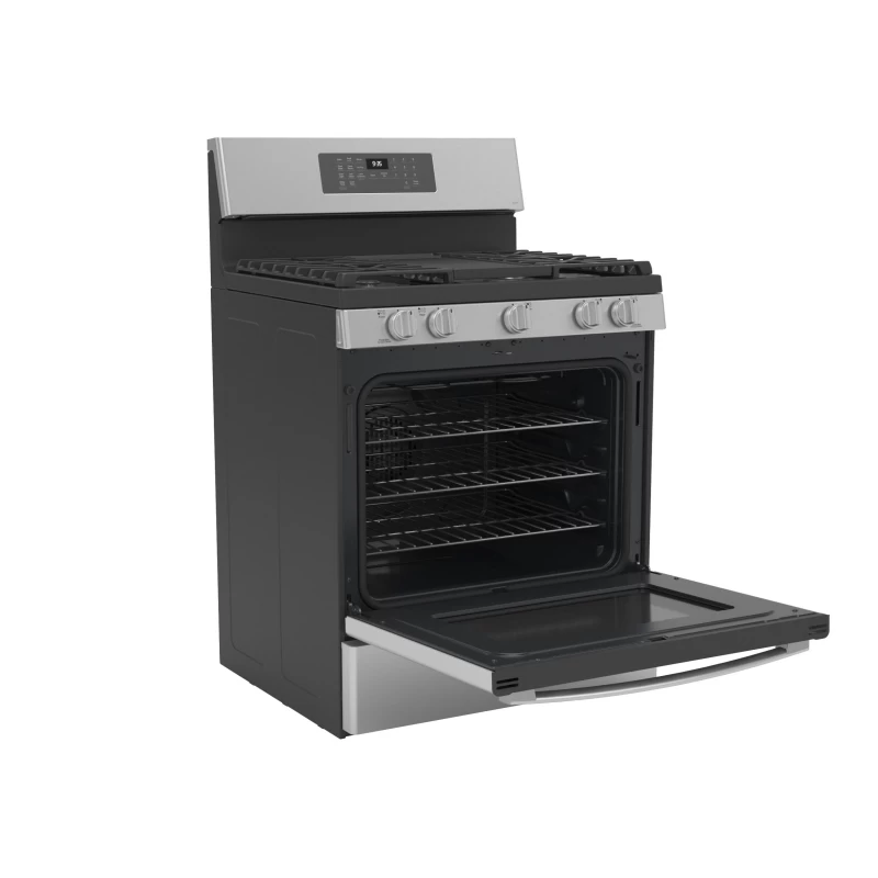 30" Free-Standing Self Clean Dual-Fuel Fingerprint Resistant Range with Storage Drawer P2B935YPFS