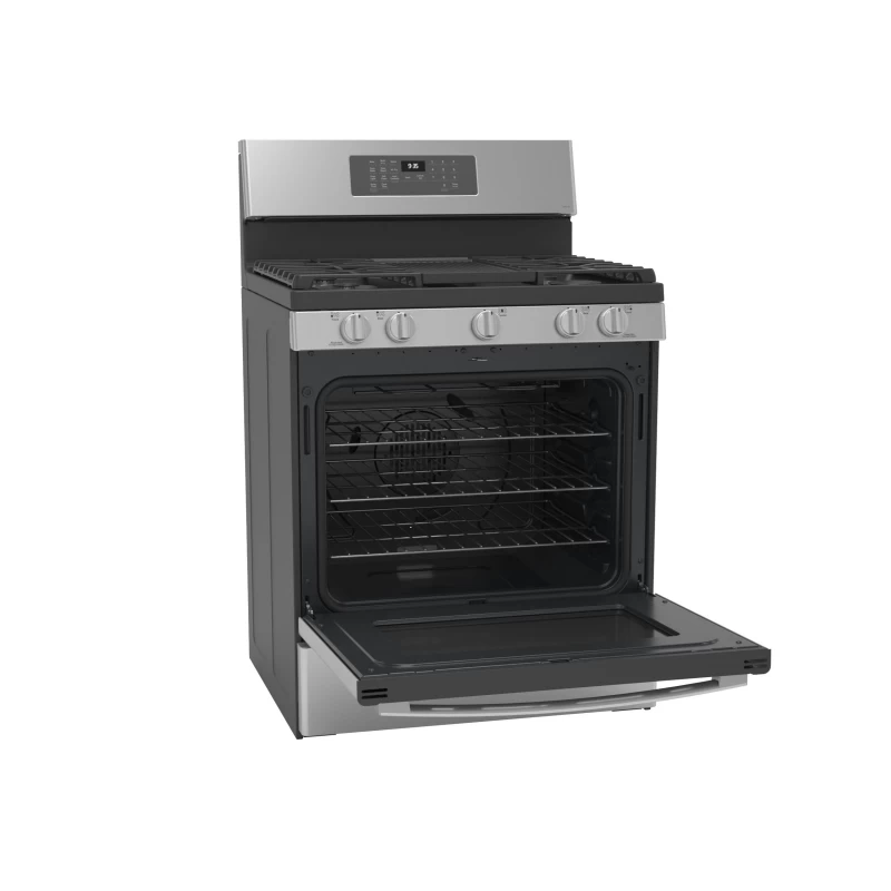 30" Free-Standing Self Clean Dual-Fuel Fingerprint Resistant Range with Storage Drawer P2B935YPFS