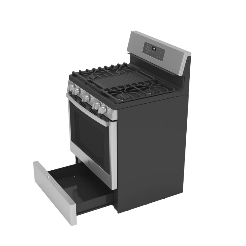 30" Free-Standing Self Clean Dual-Fuel Fingerprint Resistant Range with Storage Drawer P2B935YPFS