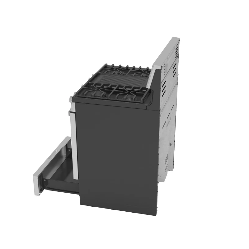 30" Free-Standing Self Clean Dual-Fuel Fingerprint Resistant Range with Storage Drawer P2B935YPFS