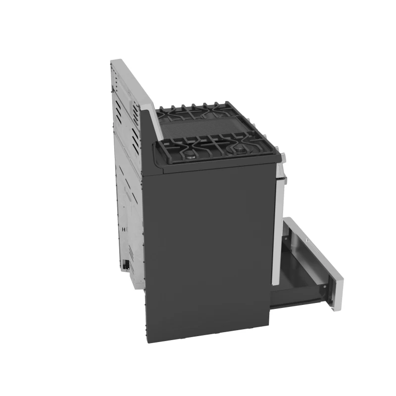 30" Free-Standing Self Clean Dual-Fuel Fingerprint Resistant Range with Storage Drawer P2B935YPFS