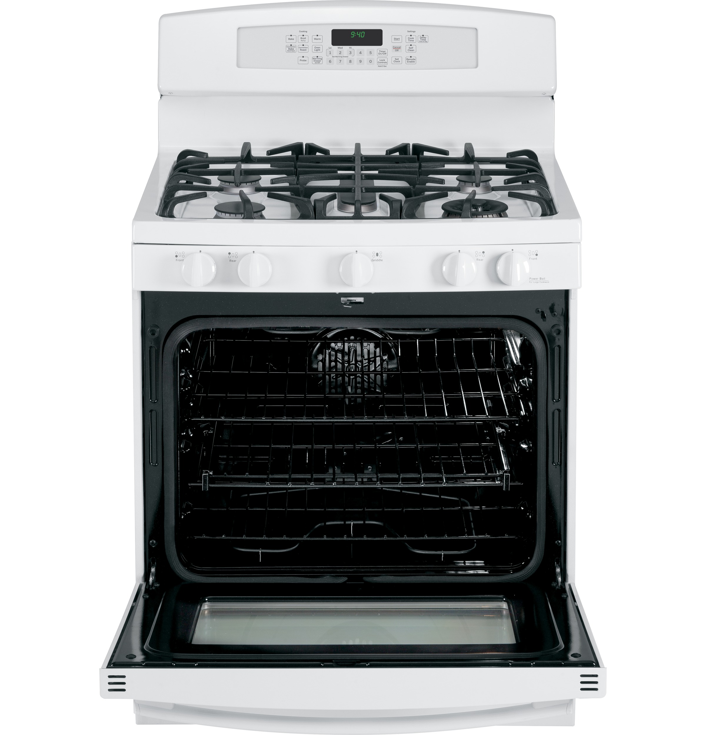 Series 30" Dual-Fuel Free-Standing Range with Warming Drawer P2B940DEHWW, product image 8 of 15