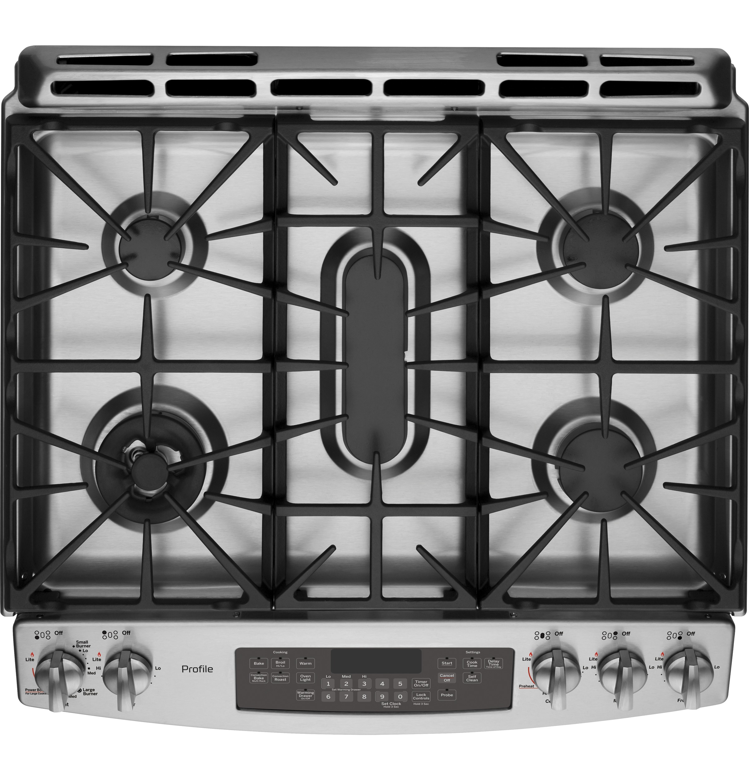 Series 30" Dual Fuel Slide-In Front Control Range with Warming Drawer P2S920SEFSS, product image 4 of 13