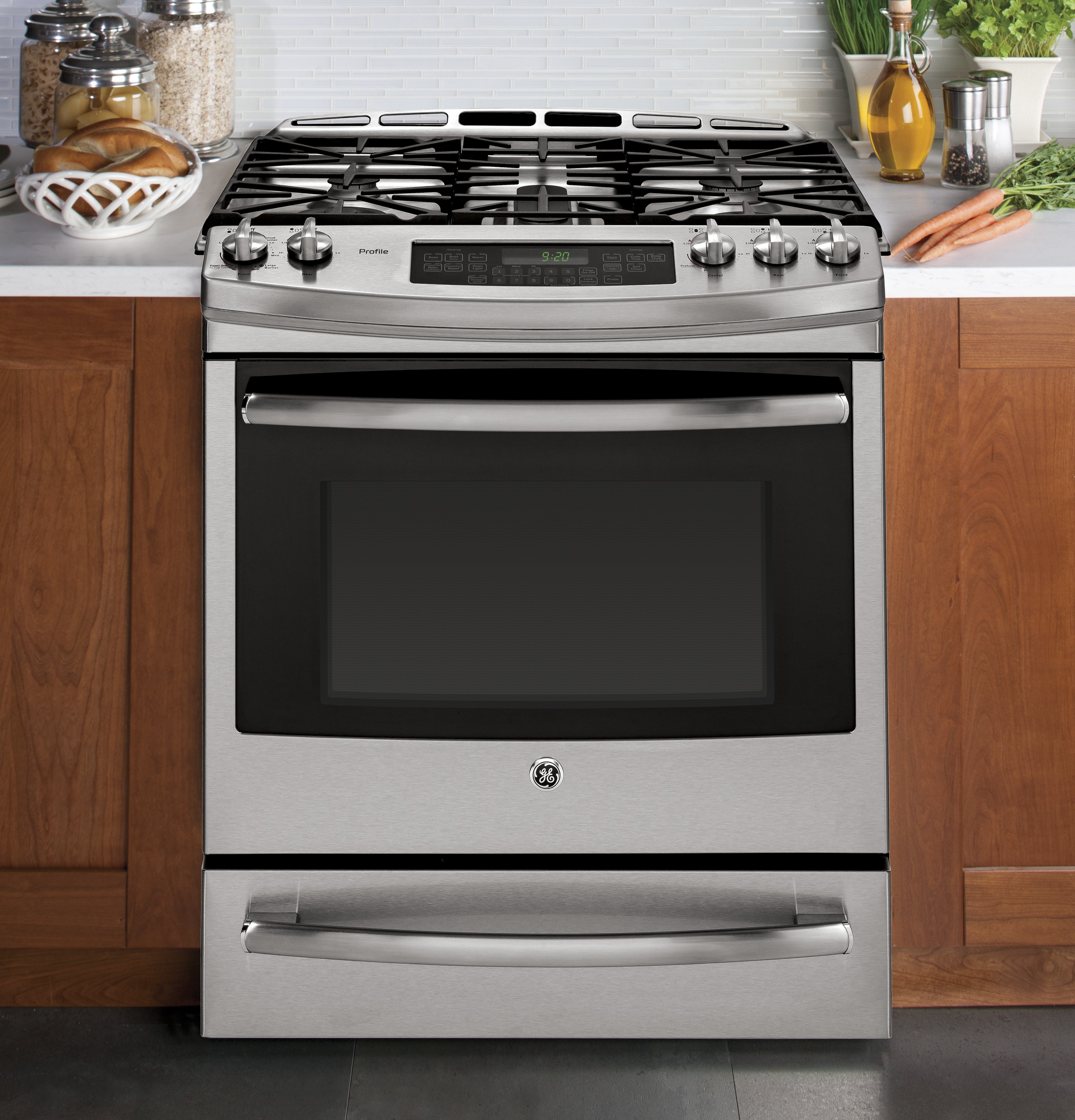 Series 30" Dual Fuel Slide-In Front Control Range with Warming Drawer P2S920SEFSS, product image 9 of 13
