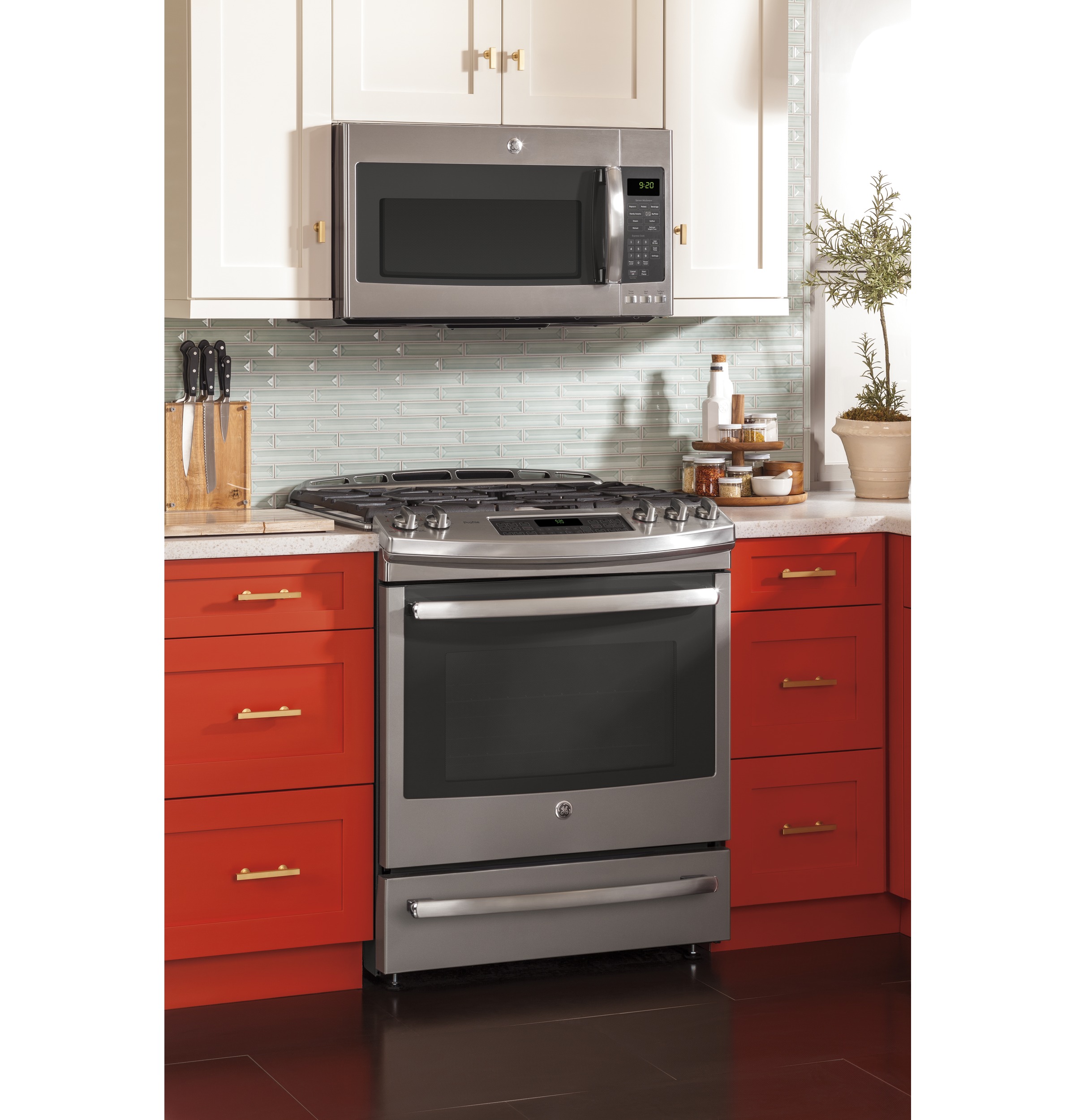 Series 30" Dual Fuel Slide-In Front Control Range with Warming Drawer P2S920SEFSS, product image 11 of 13
