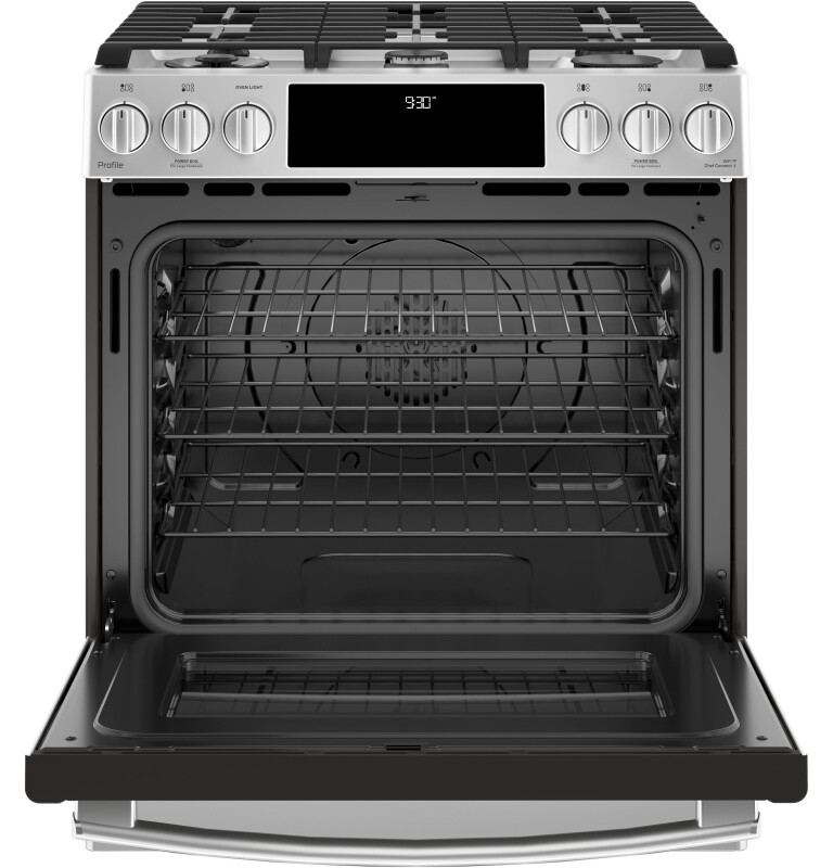 30" Smart Dual Fuel Slide-In Front-Control Range P2S930SELSS, product image 3 of 22