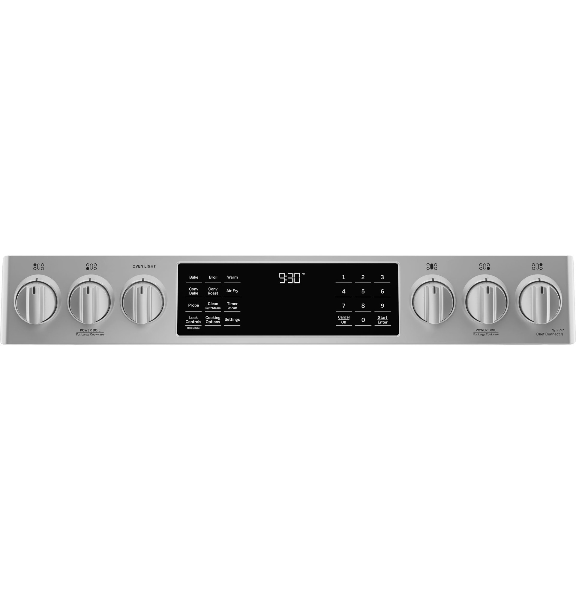 GE Profile™ 30" Smart Dual Fuel Slide-In Front-Control Fingerprint Resistant Range P2S930YPFS