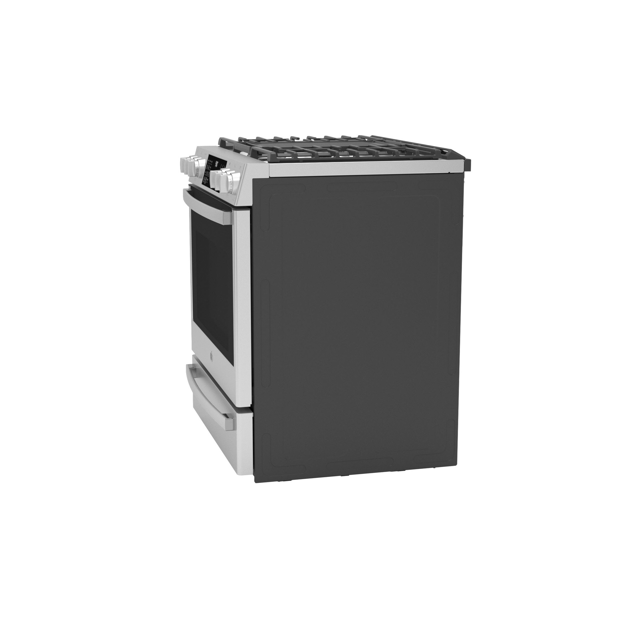 GE Profile™ 30" Smart Dual Fuel Slide-In Front-Control Fingerprint Resistant Range P2S930YPFS