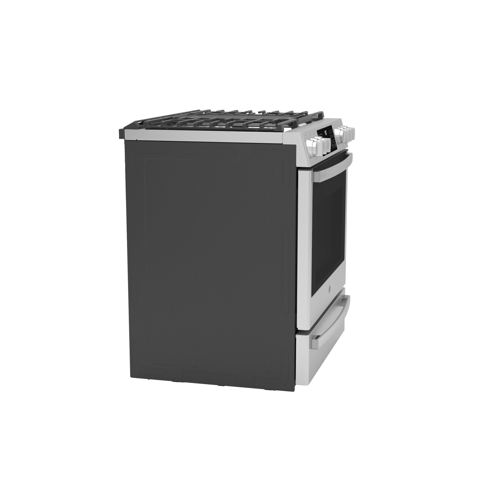 GE Profile™ 30" Smart Dual Fuel Slide-In Front-Control Fingerprint Resistant Range P2S930YPFS