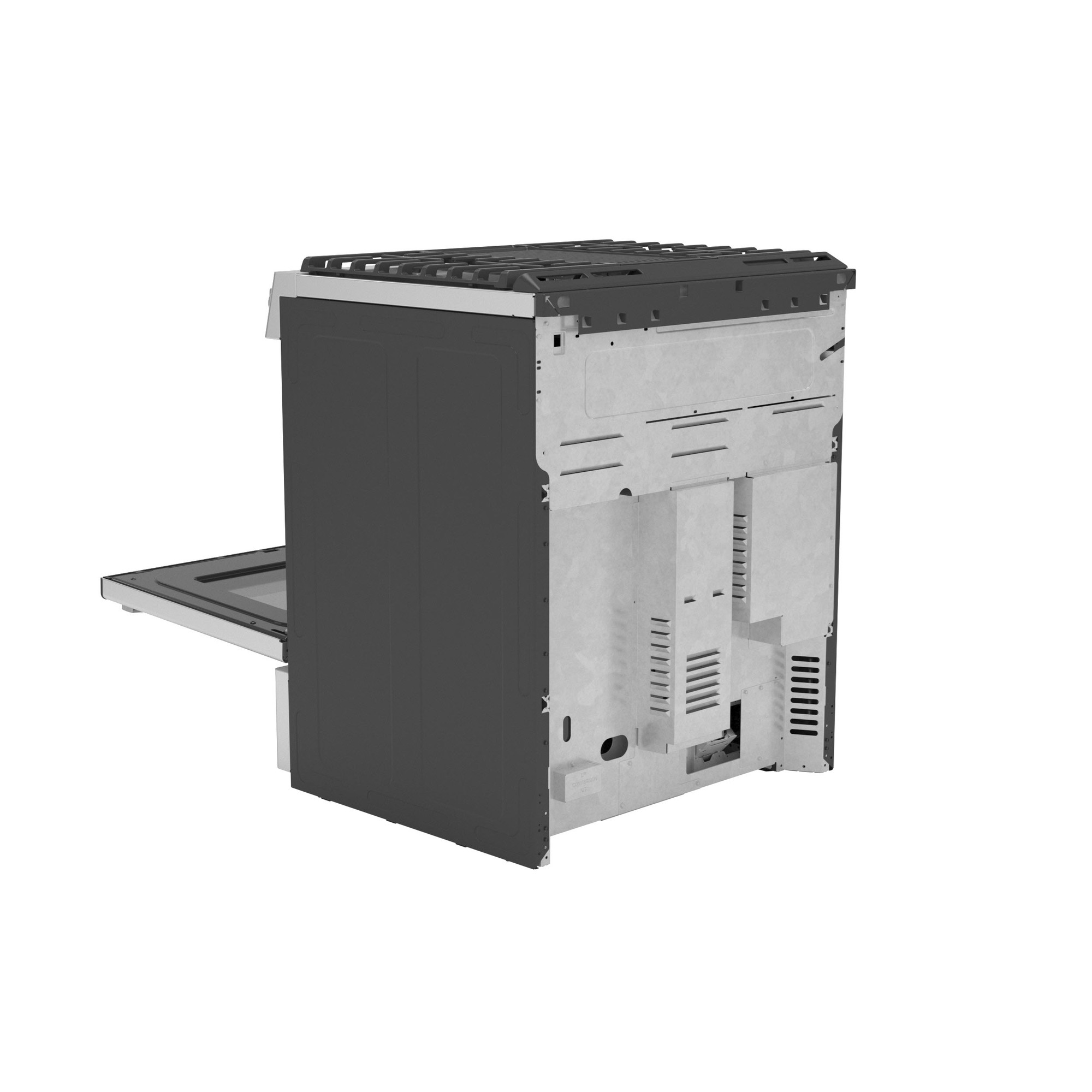 GE Profile™ 30" Smart Dual Fuel Slide-In Front-Control Fingerprint Resistant Range P2S930YPFS