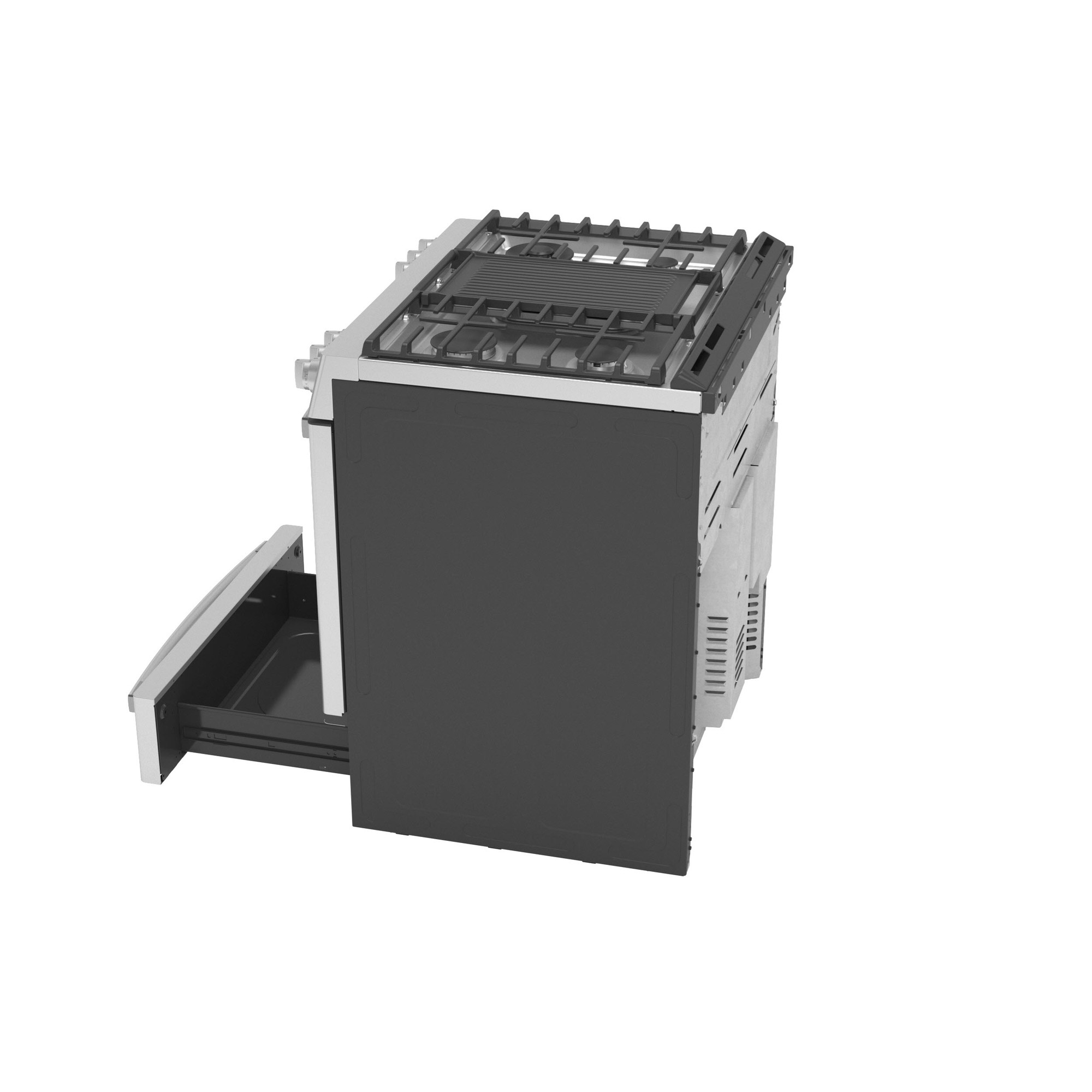 GE Profile™ 30" Smart Dual Fuel Slide-In Front-Control Fingerprint Resistant Range P2S930YPFS