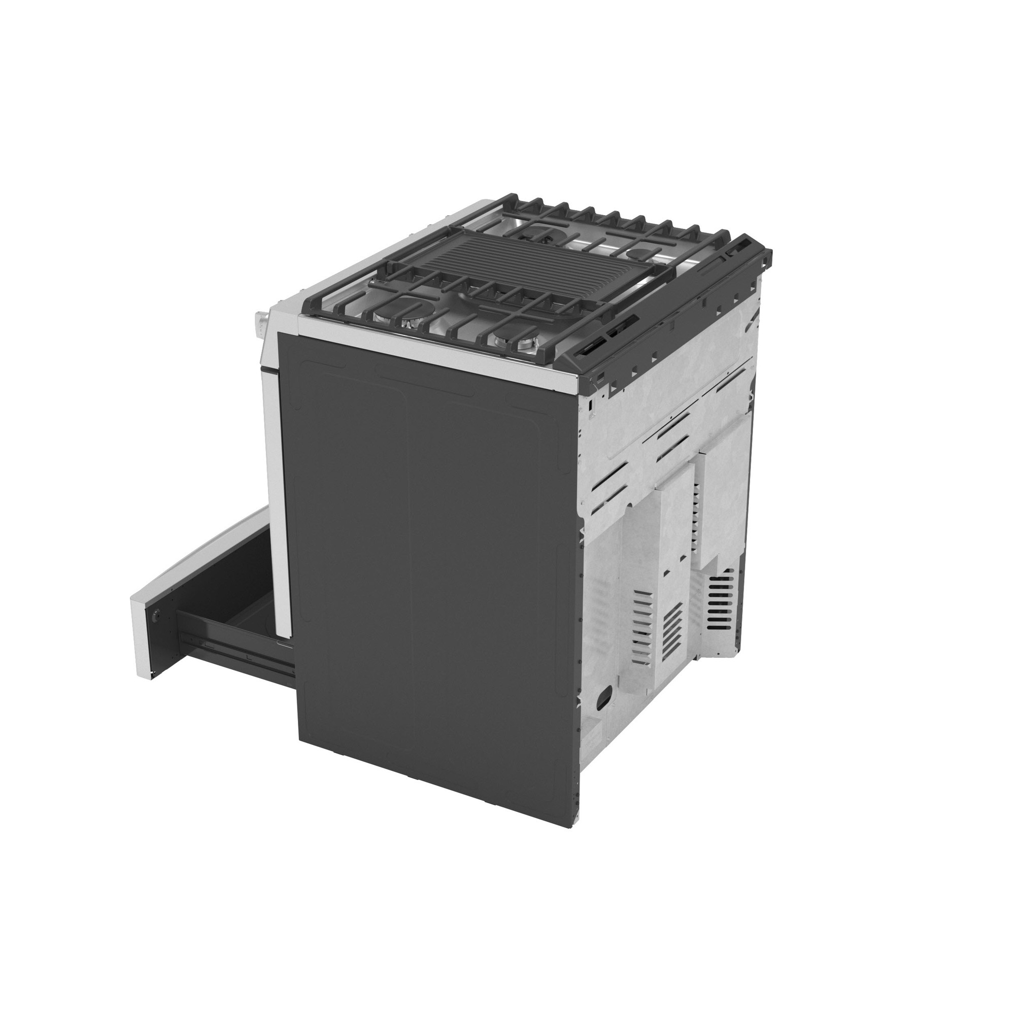 GE Profile™ 30" Smart Dual Fuel Slide-In Front-Control Fingerprint Resistant Range P2S930YPFS